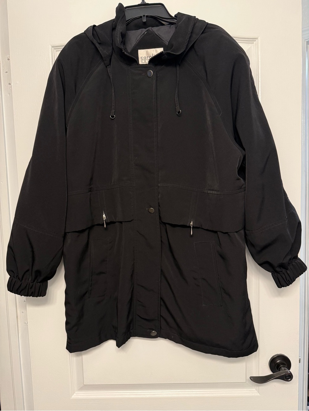 Carolina Colours Black Hooded Jacket Coat XL Full Zip